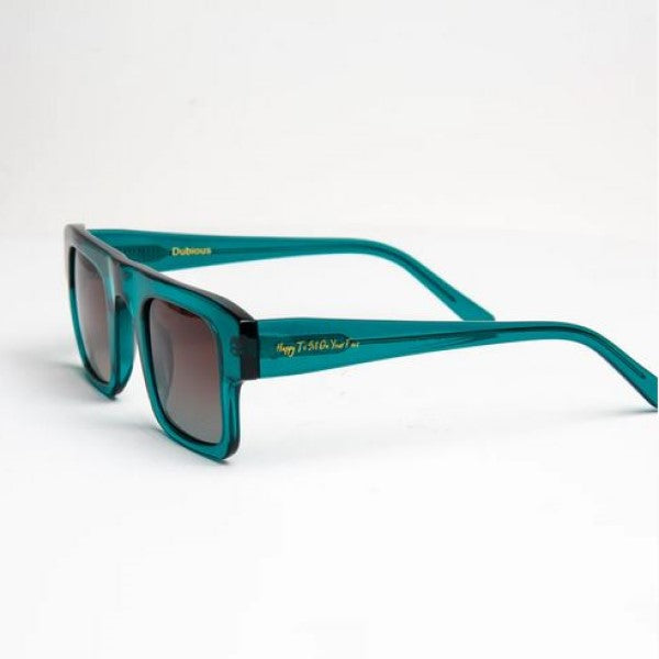 DUBIOUS Torquoise UV400 Polaroid + Acetate Sunglasses