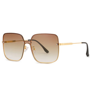 ELIO Amber Square Metal Frame UV400 Sunglasses