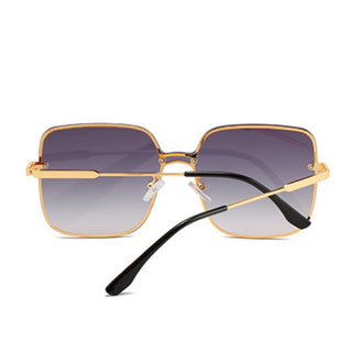 ELIO Smoke Square Metal Frame Sunglasses