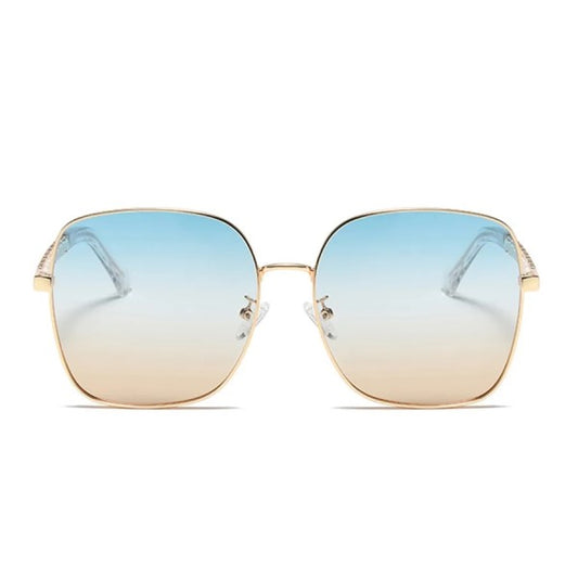 PASTELLE Blue Square Metal Frame UV400 Sunglasses
