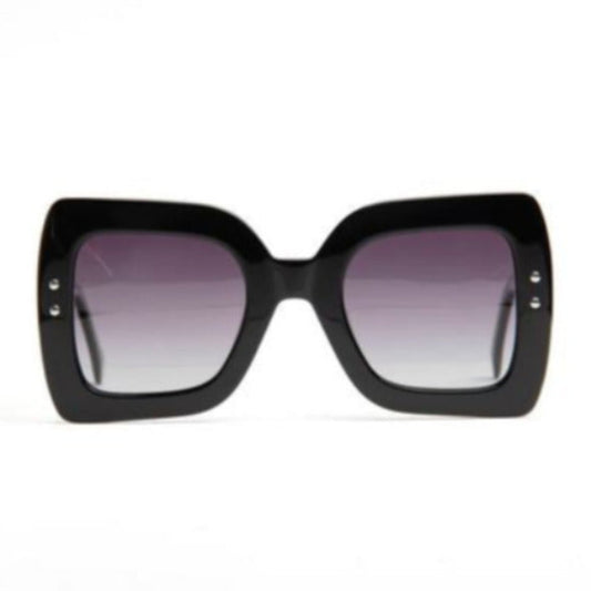 PRETTY PRETTY Black Acetate + Polaroid UV400 Sunglasses